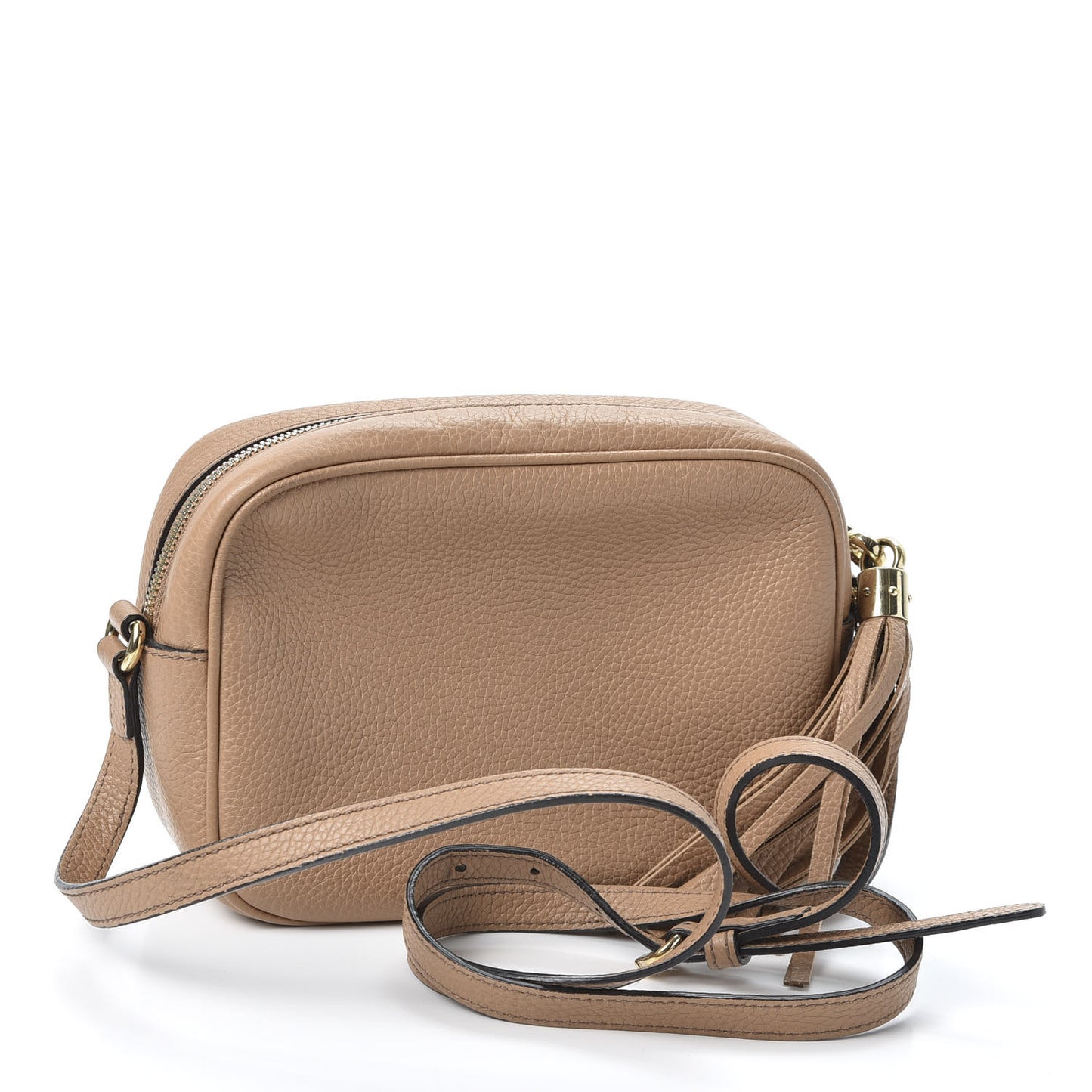 Pebbled Calfskin Small Soho Disco Bag Camelia