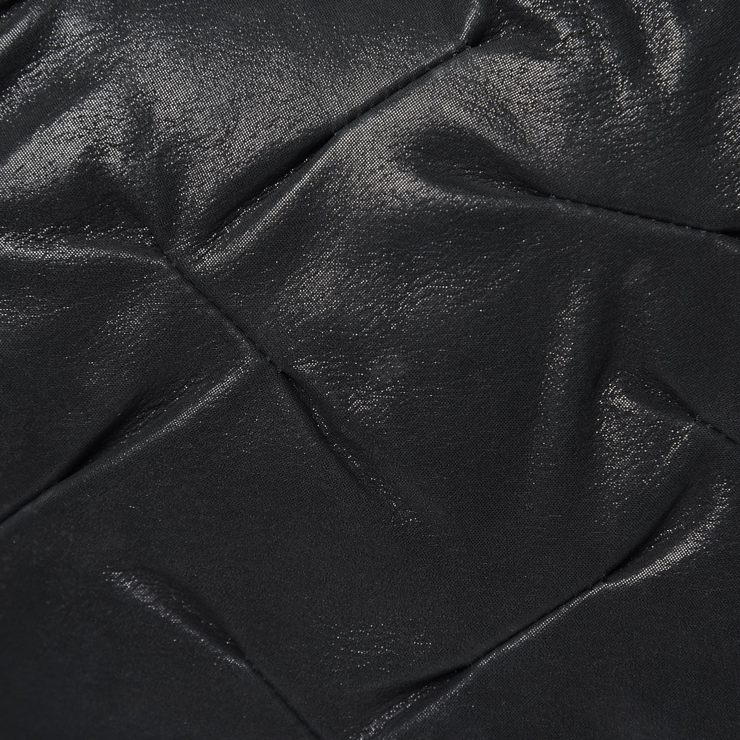 Iridescent Calfskin Glint Flap Black