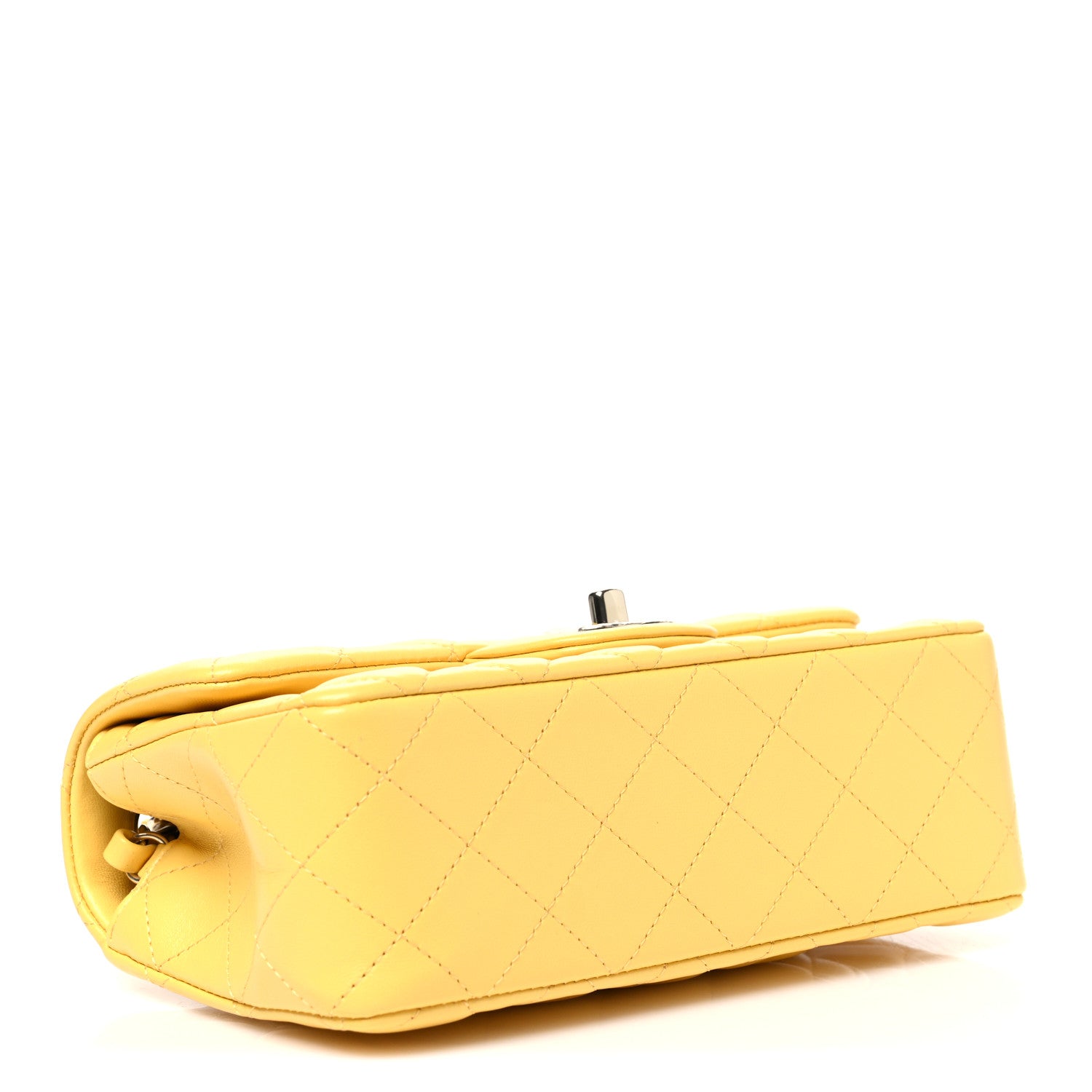 Chanel Lambskin Quilted Mini Rectangular Flap Yellow 4 of 11