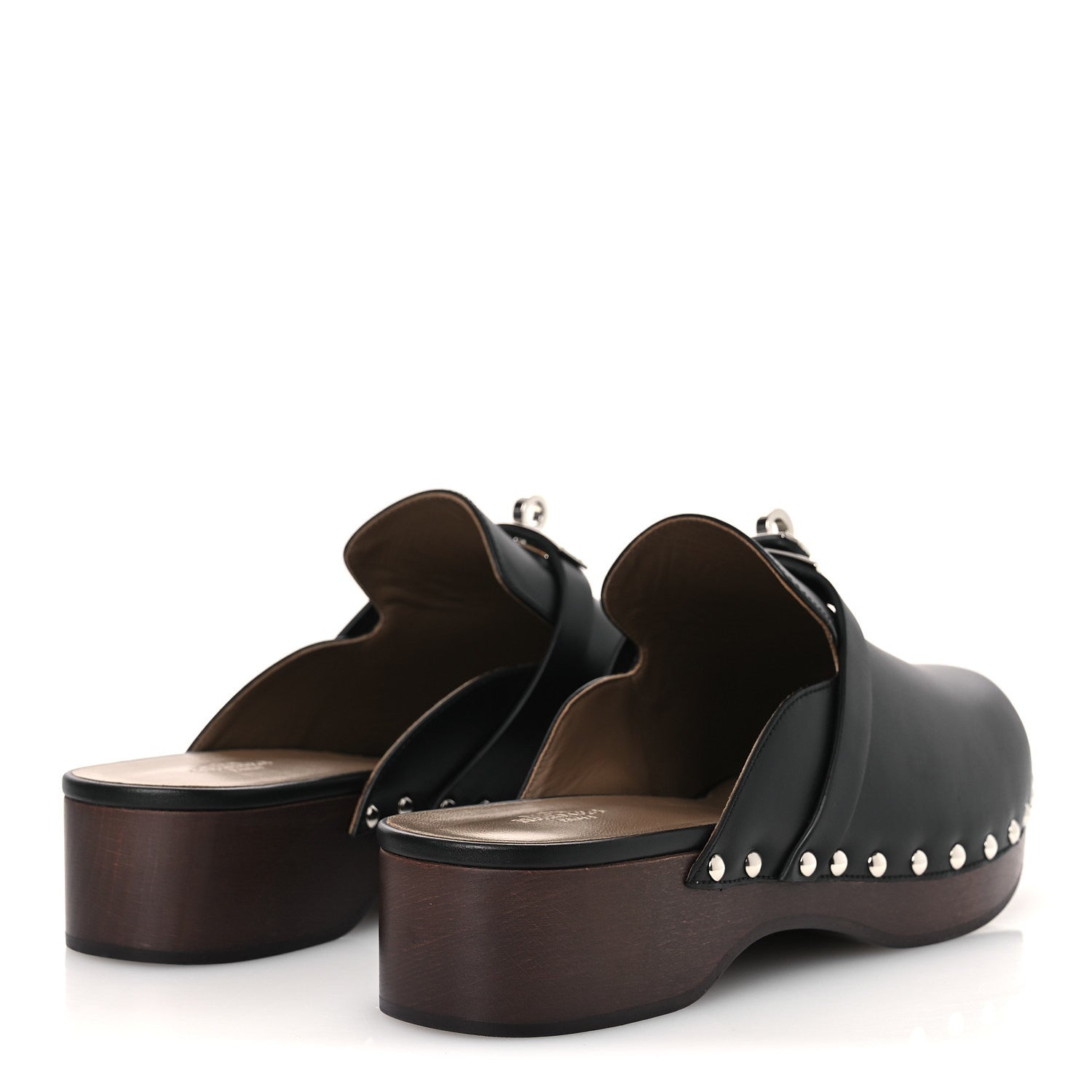 Hermes Calfskin Carlotta Mules 39 Black 5 of 11