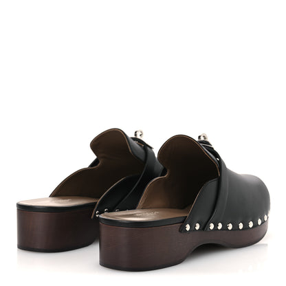 Hermes Calfskin Carlotta Mules 39 Black 5 of 11