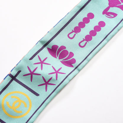 Chanel Silk CC Slim Bandeau Scarf Multicolor 3 of 5