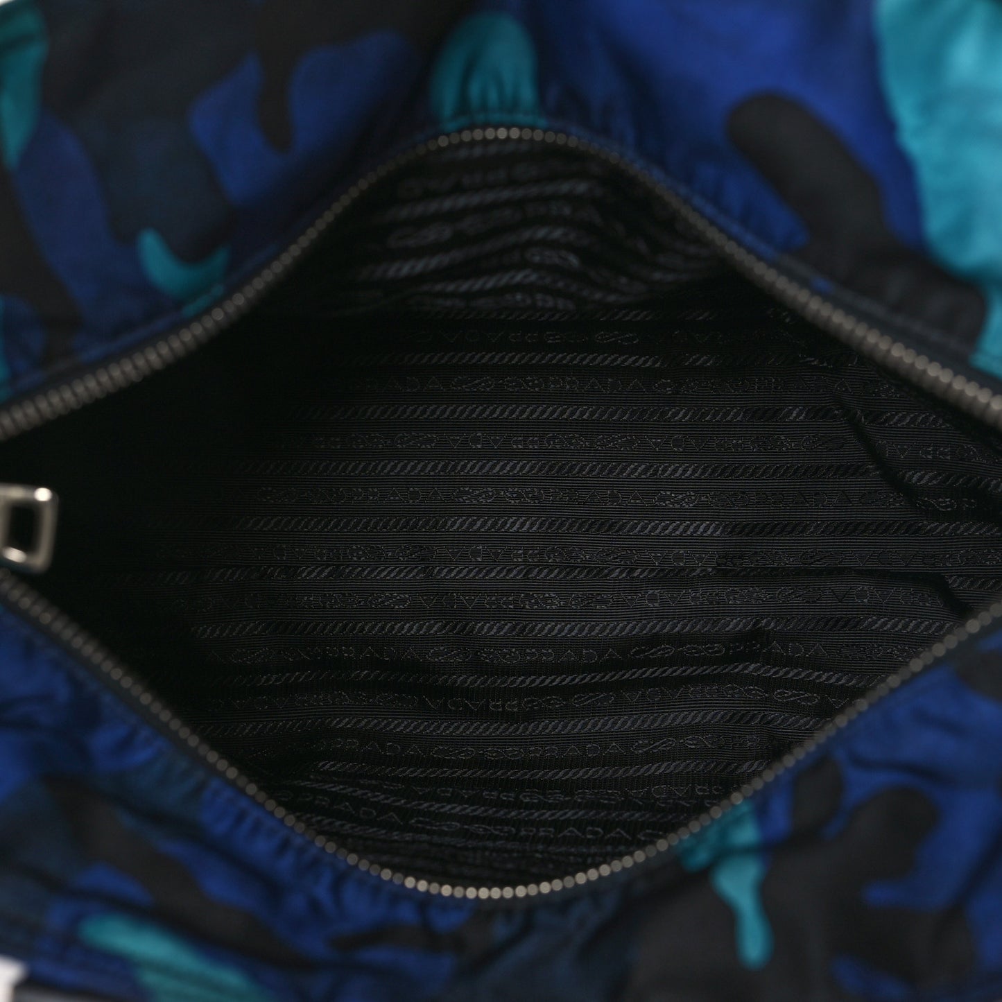 Tessuto Nylon Camouflage Tote Royal Blue