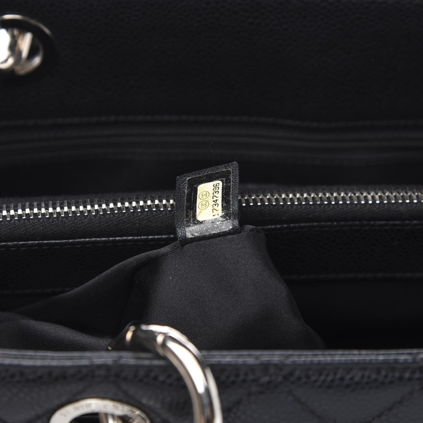 Caviar Quilted Grand Shopping Tote GST Black