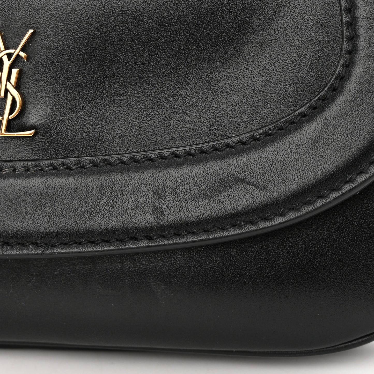 Smooth Calfskin Small Charlie Shoulder Bag Black