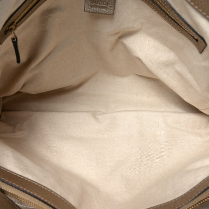Gucci Metallic Pebbled Calfskin Medium Bella Tote Gold 5 of 10