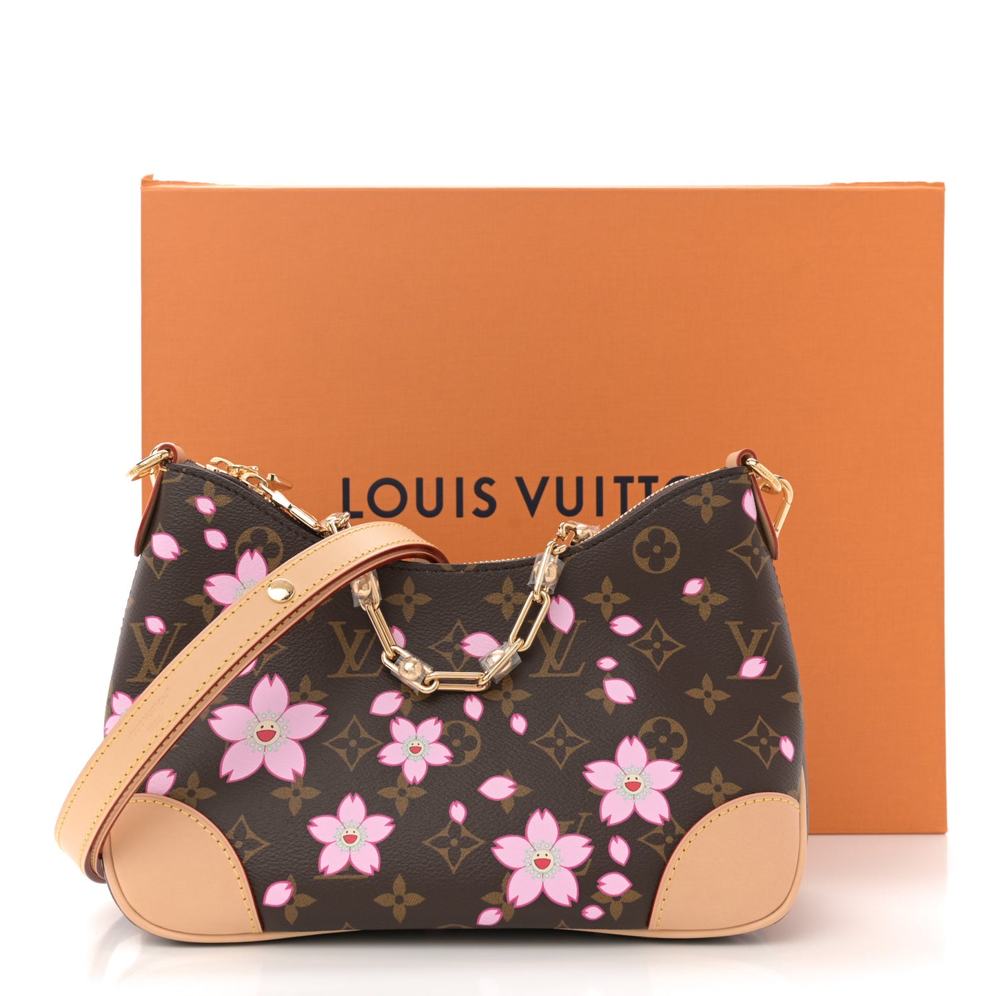 LV x TM Monogram Chery Blossom Boulogne Sakura Brown