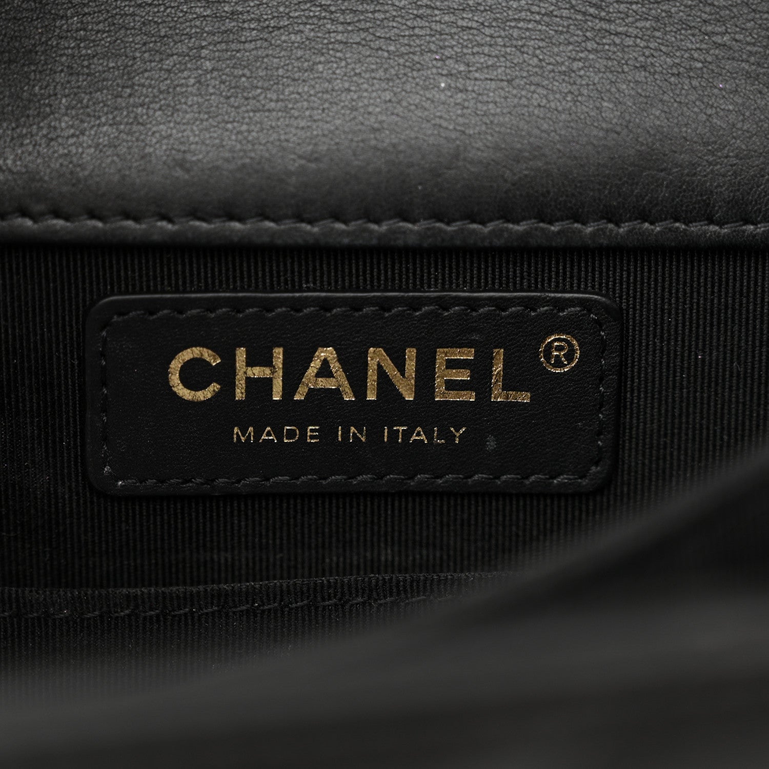 Chanel Calfskin Chrevron Quilted North South Boy Flap Black 6 of 14