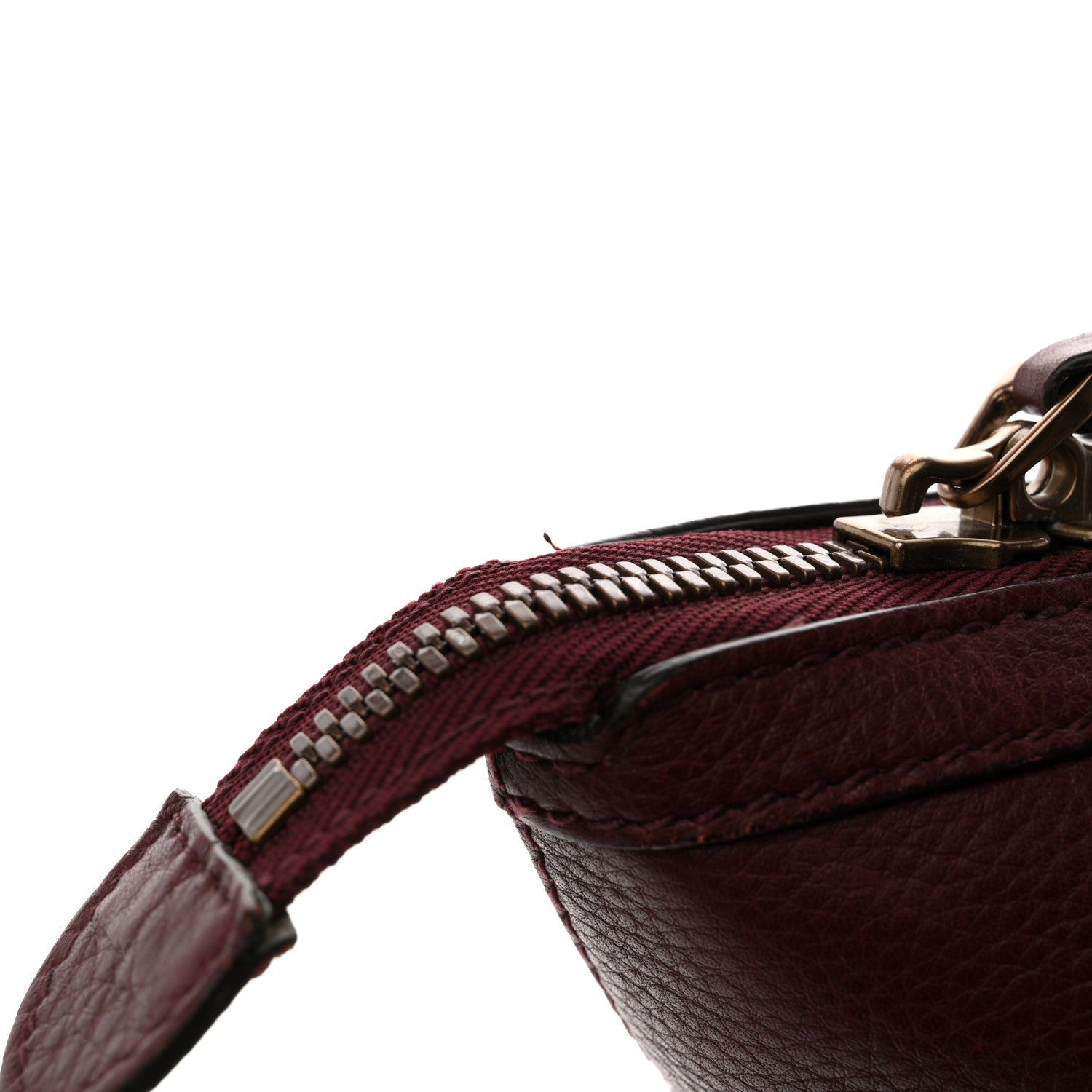 Gucci Grained Calfskin Duffle Bag Burgundy 24 of 27