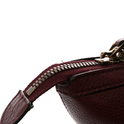 Gucci Grained Calfskin Duffle Bag Burgundy 24 of 27