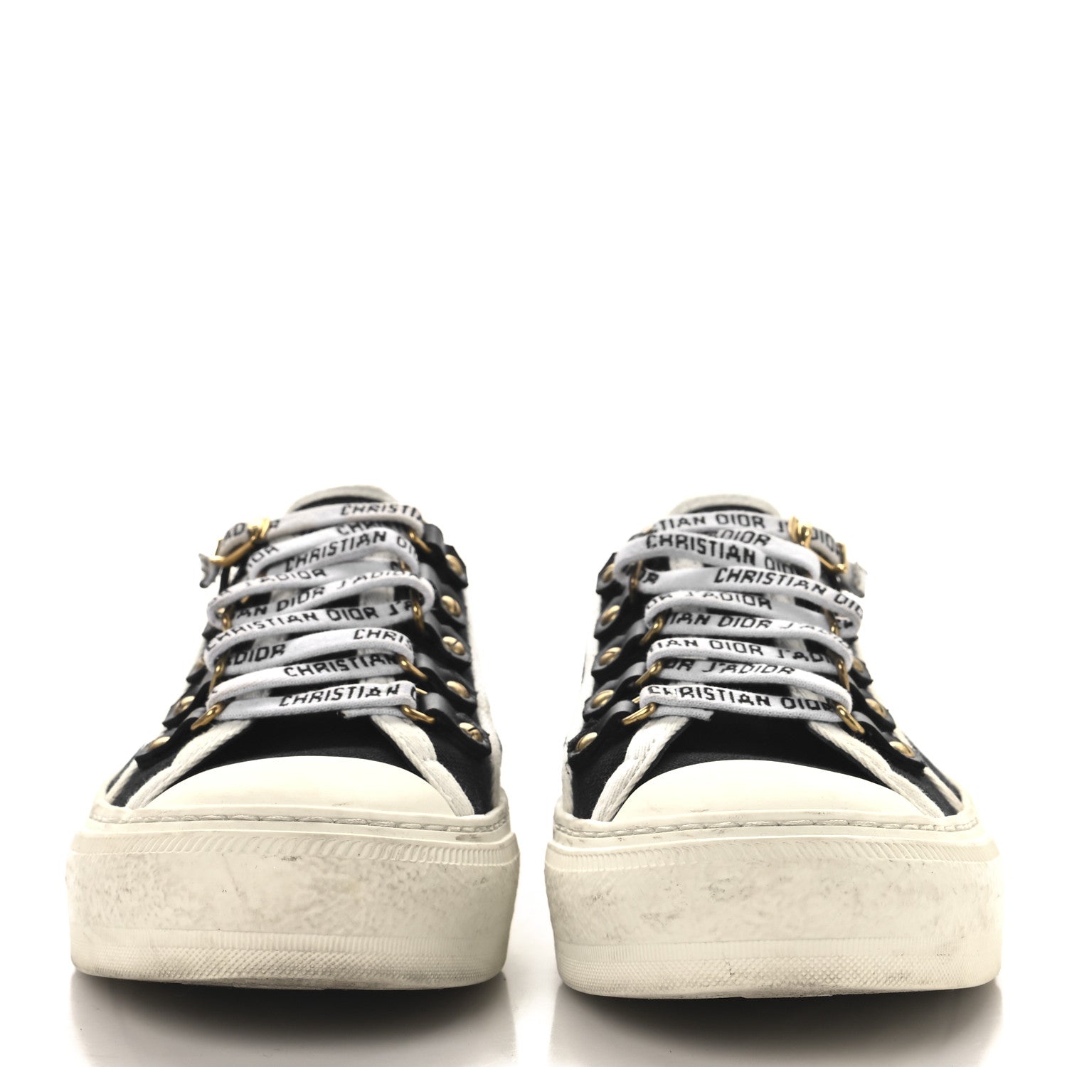 Christian Dior Canvas Walk'N'Dior Low Top Sneakers 37.5 Black 3 of 9