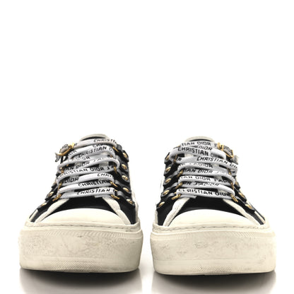 Christian Dior Canvas Walk'N'Dior Low Top Sneakers 37.5 Black 3 of 9