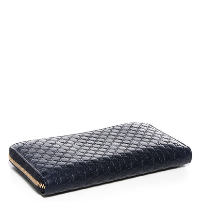 Gucci Microguccissima Large Zip Around Organizer Wallet Blue 4 of 8