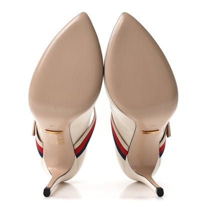 Gucci Malaga Kid Sylvie High Heel Pumps 36 White 6 of 10
