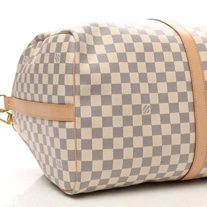 Louis Vuitton Damier Azur Keepall Bandouliere 55 9 of 13