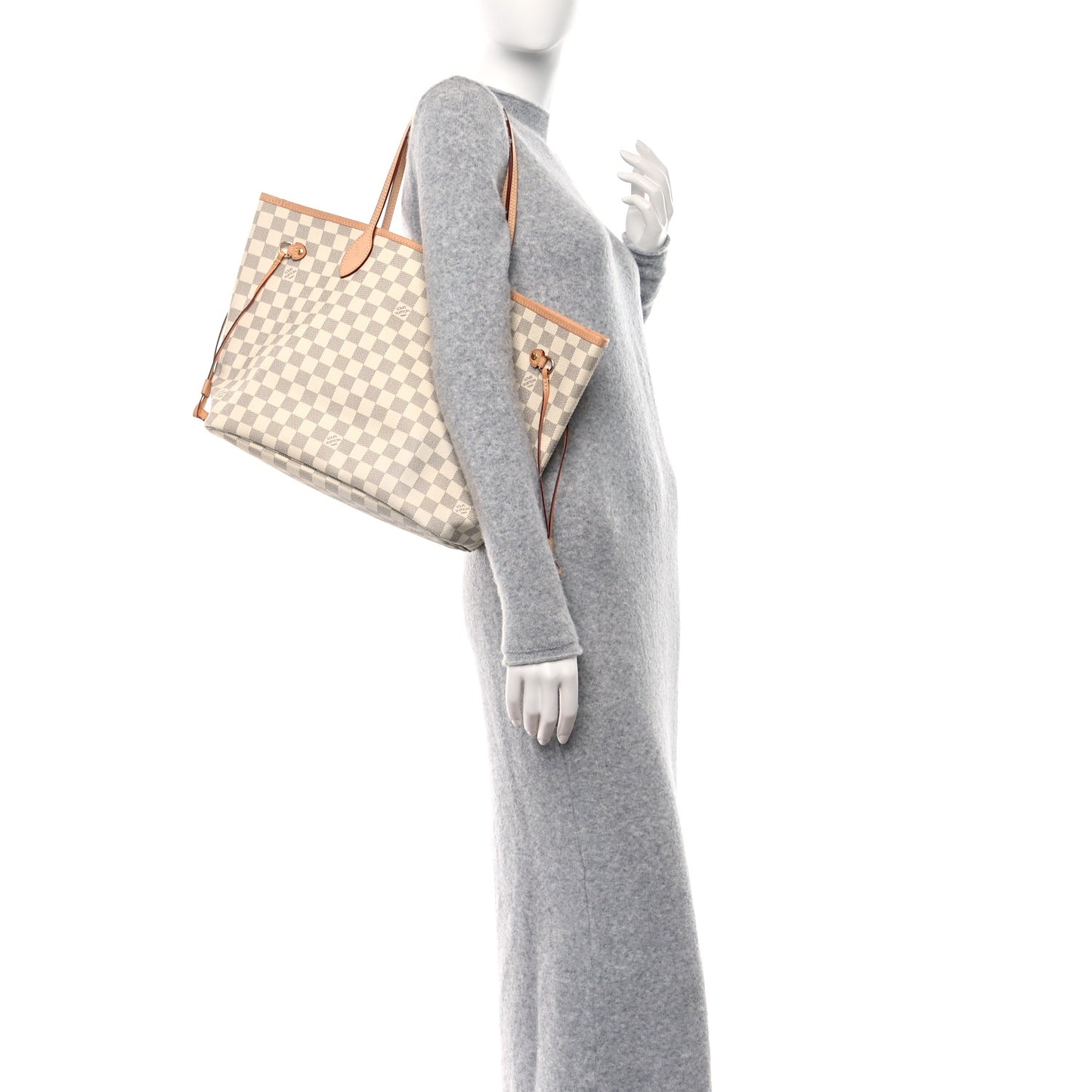 Damier Azur Neo Neverfull MM Rose Ballerine