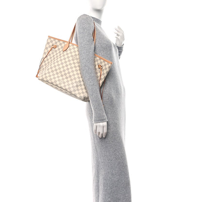 Louis Vuitton Damier Azur Neo Neverfull MM Rose Ballerine 2 of 9