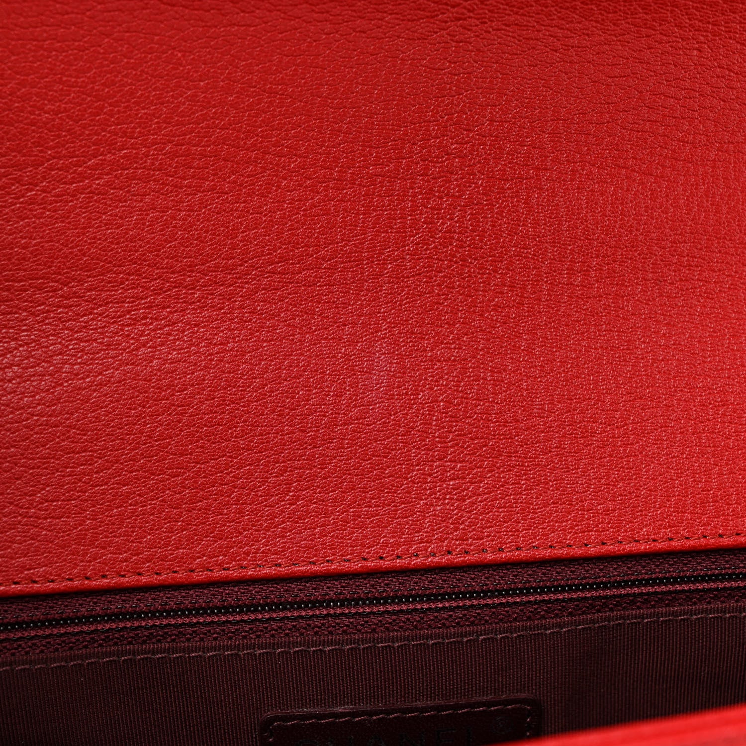 Chanel Goatskin Patent Quilted New Medium Boy Flap Red 13 of 15