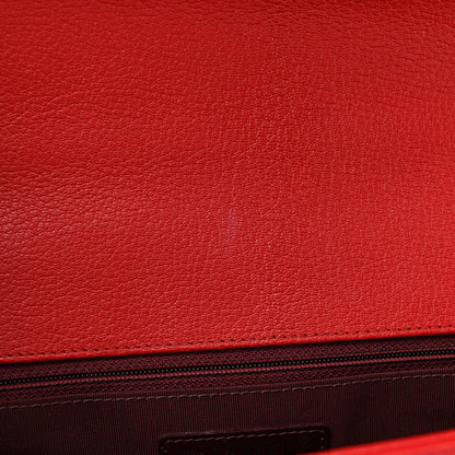 Chanel Goatskin Patent Quilted New Medium Boy Flap Red 13 of 15