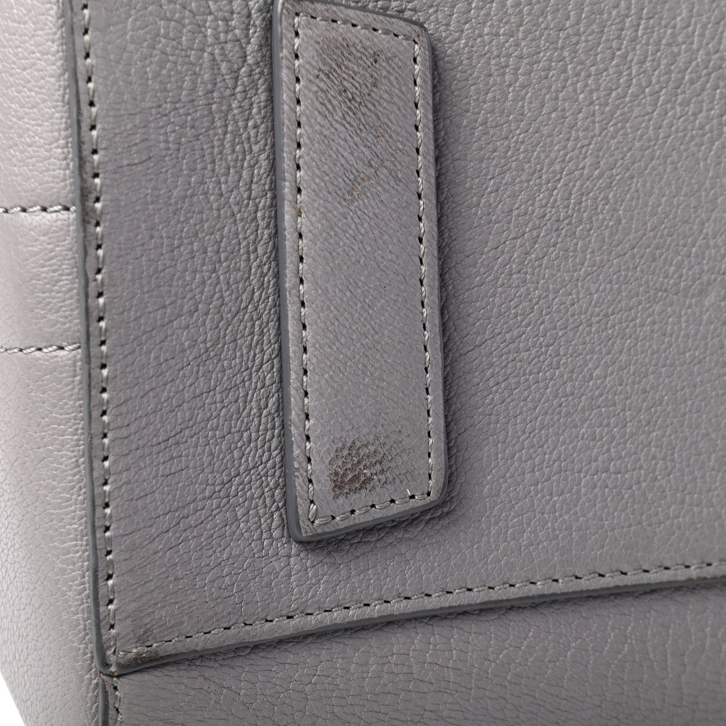 Sugar Goatskin Small Antigona Pearl Grey