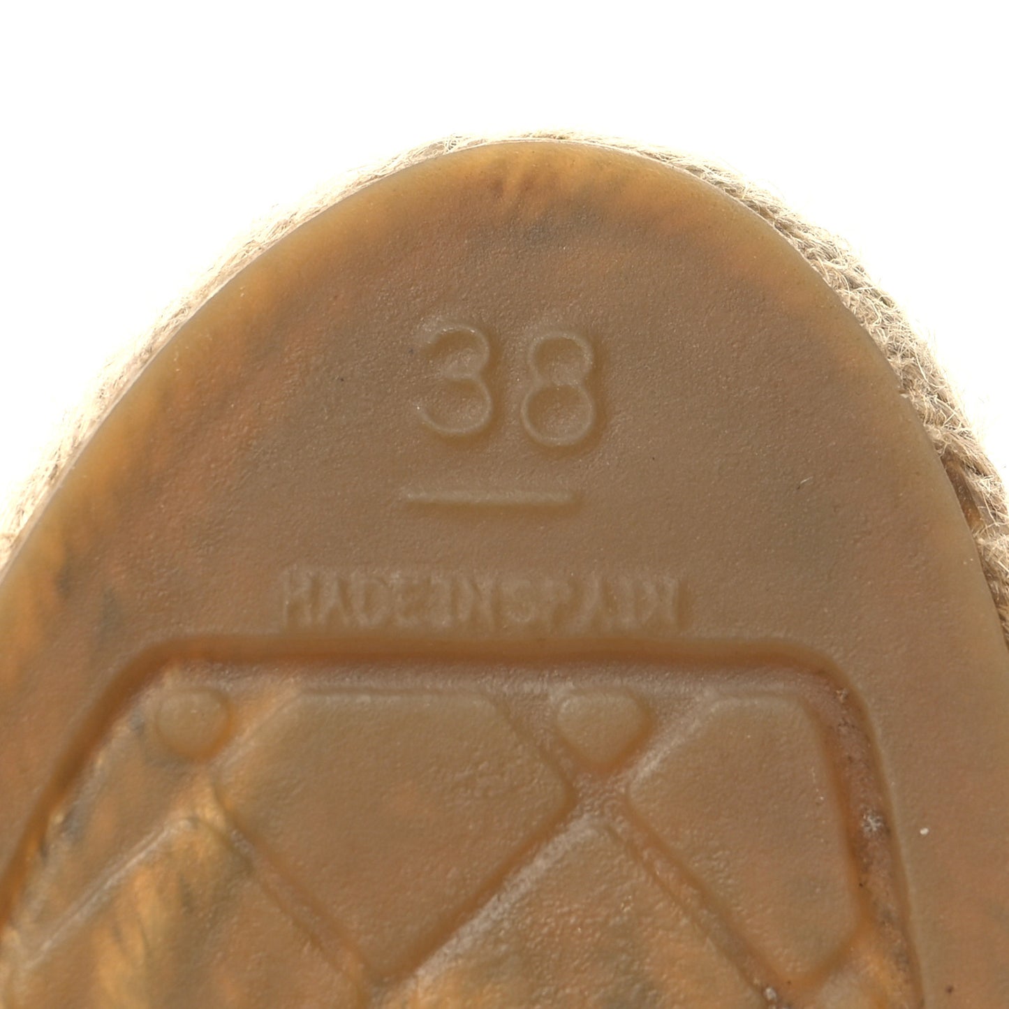 Metallic Calfskin Grosgrain CC Espadrilles 38 Ivory Black