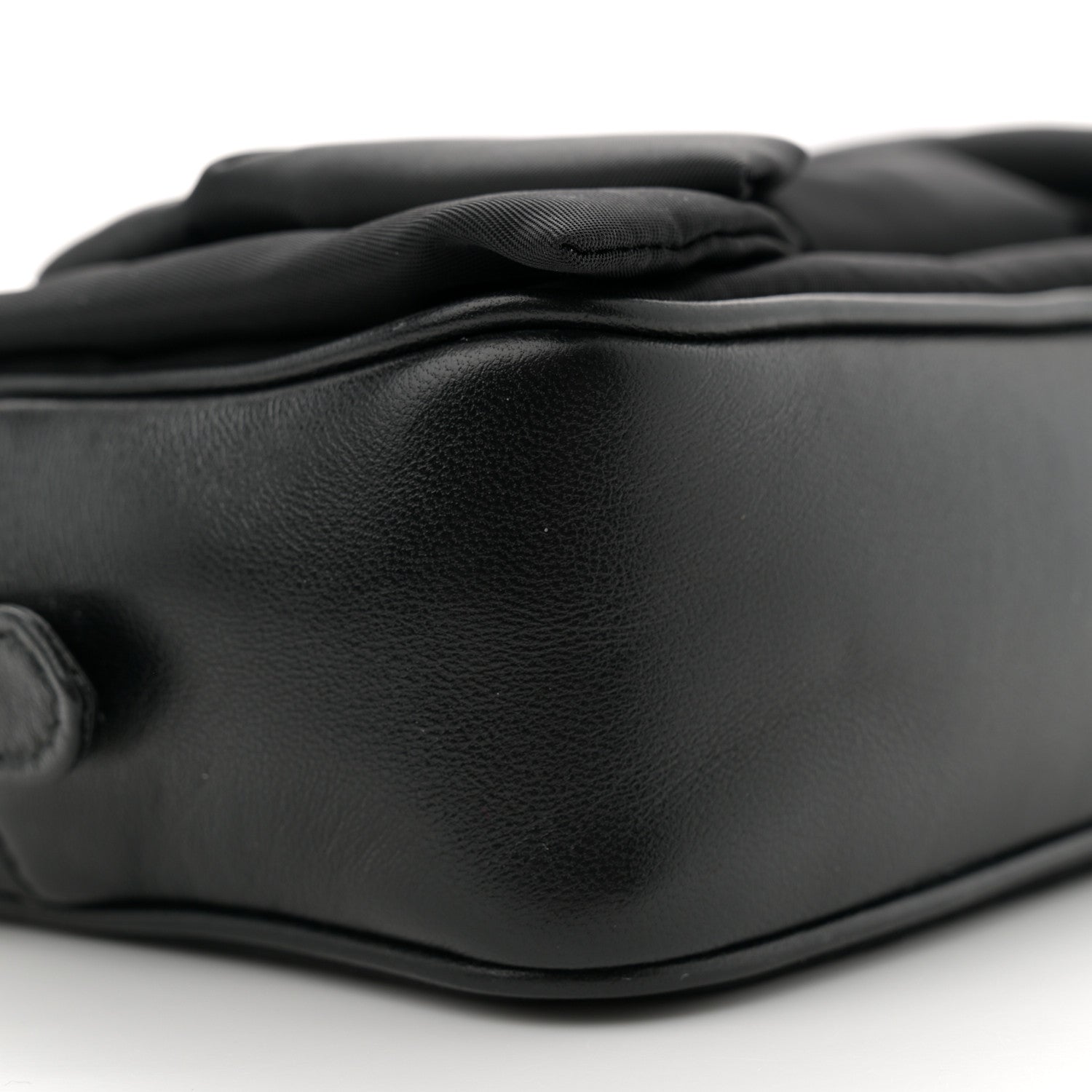 Prada Tessuto Nylon Nappa Bow Camera Bag Black 9 of 10