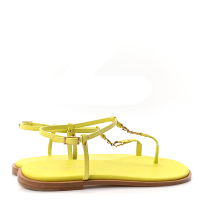 Christian Dior Calfskin C'est Dior Sandals 37 Yellow 5 of 8