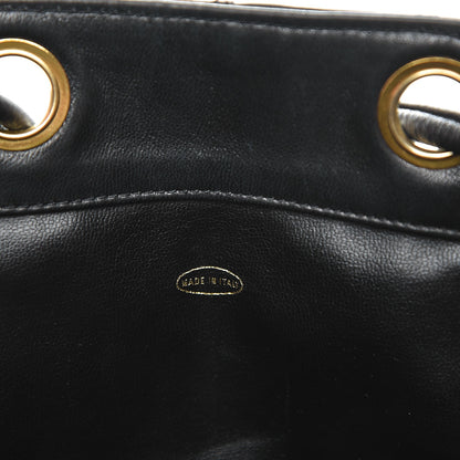 Chanel Lambskin Quilted Drawstring Shoulder Bag Black 7 of 11