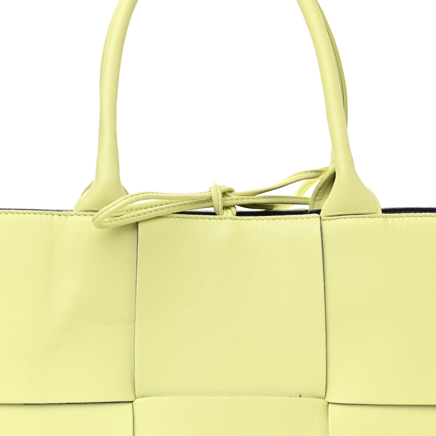 Nappa Maxi Intrecciato Small Arco Tote Lemon