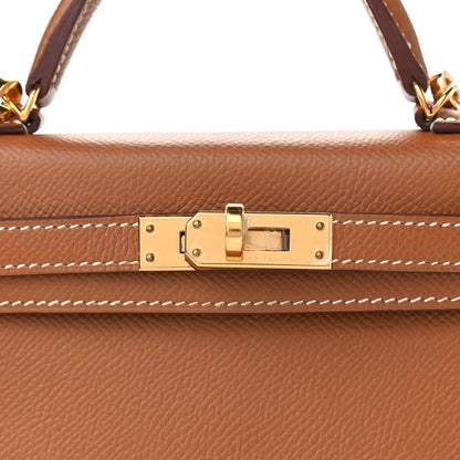 Hermes Epsom Mini Kelly Sellier 20 Gold 28 of 33