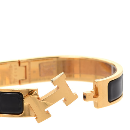 Hermes Enamel Narrow Clic Clac H Bracelet PM Black 4 of 6