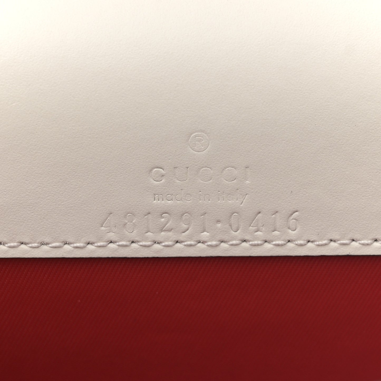 Guccissima Mini Cherry Chain Bag White