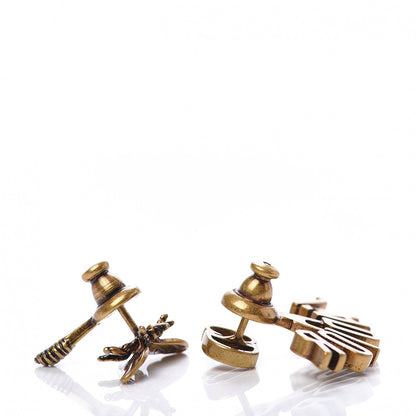 Christian Dior Metal J'Adior Earrings Aged Gold 3 of 5