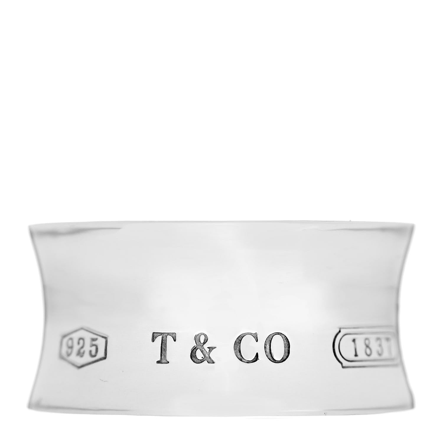 Tiffany Sterling Silver 1837 Wide Ring 63 10.25 1 of 4
