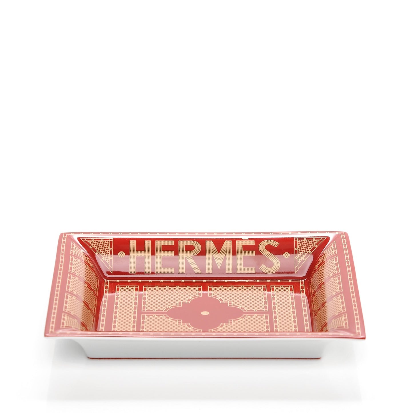 Porcelain Sellier Change Tray Rouge Or