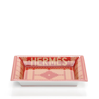 Hermes Porcelain Sellier Change Tray Rouge Or 2 of 5
