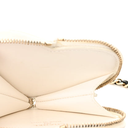 Chanel Patent Calfskin Resin Quilted CC Heart Clutch With Chain Black 10 of 17