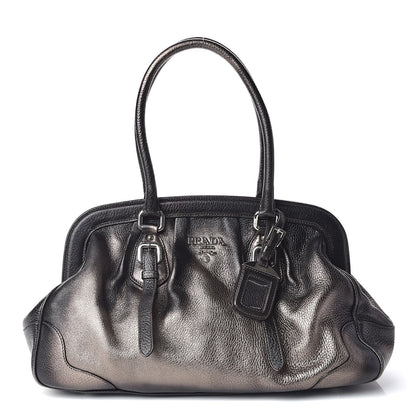 Prada Vitello Daino Antik Frame Bag Piombo 1 of 10