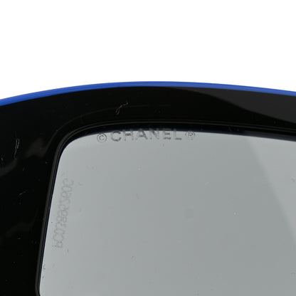 Chanel Acetate Cat Eye Sunglasses 6057 Black Blue 10 of 11