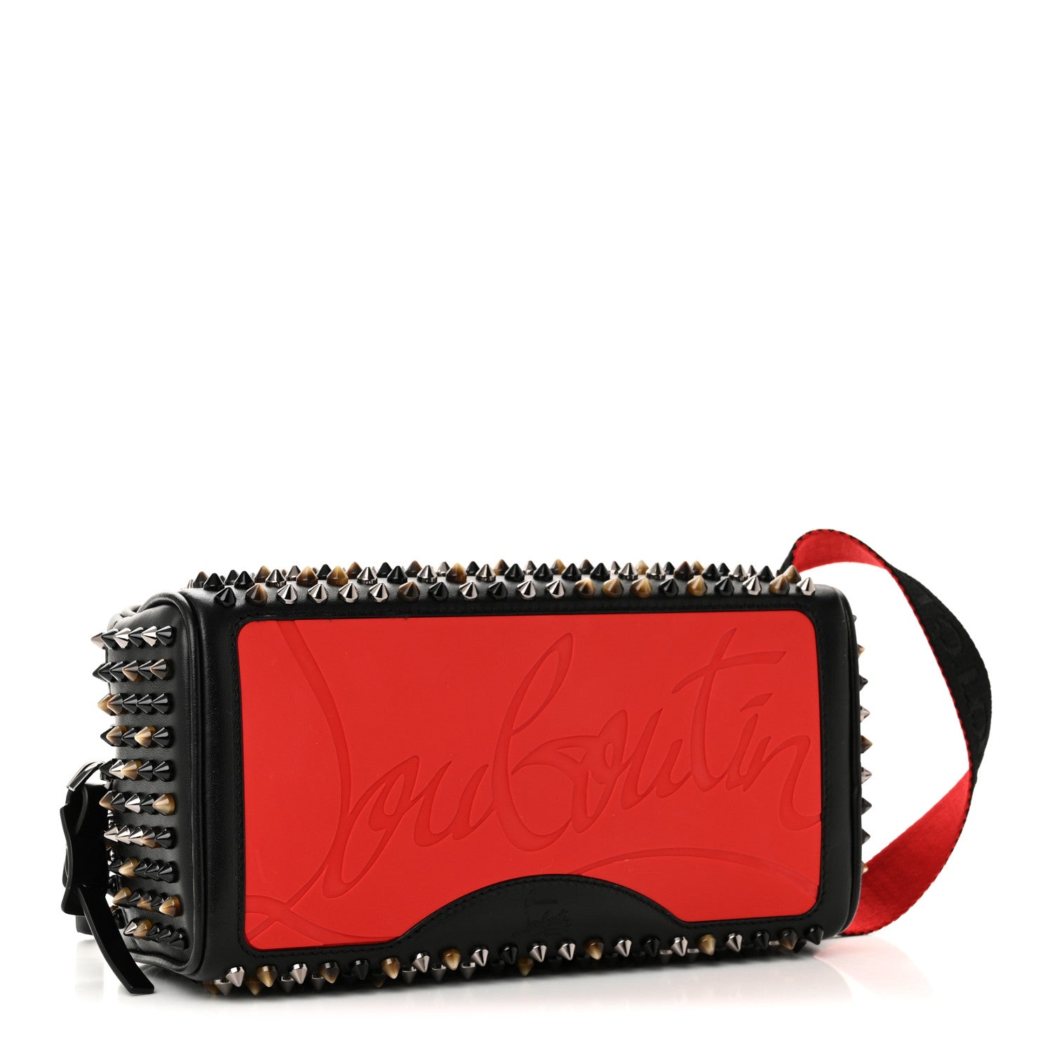 Christian Louboutin Calfskin Spikes Mens Blaster Toiletry Bag Black 5 of 10