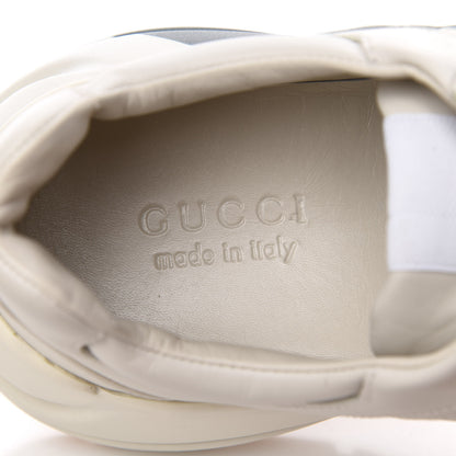 Gucci Calfskin Web Printed Mens Rhyton Sneakers 11 Mystic White 5 of 9