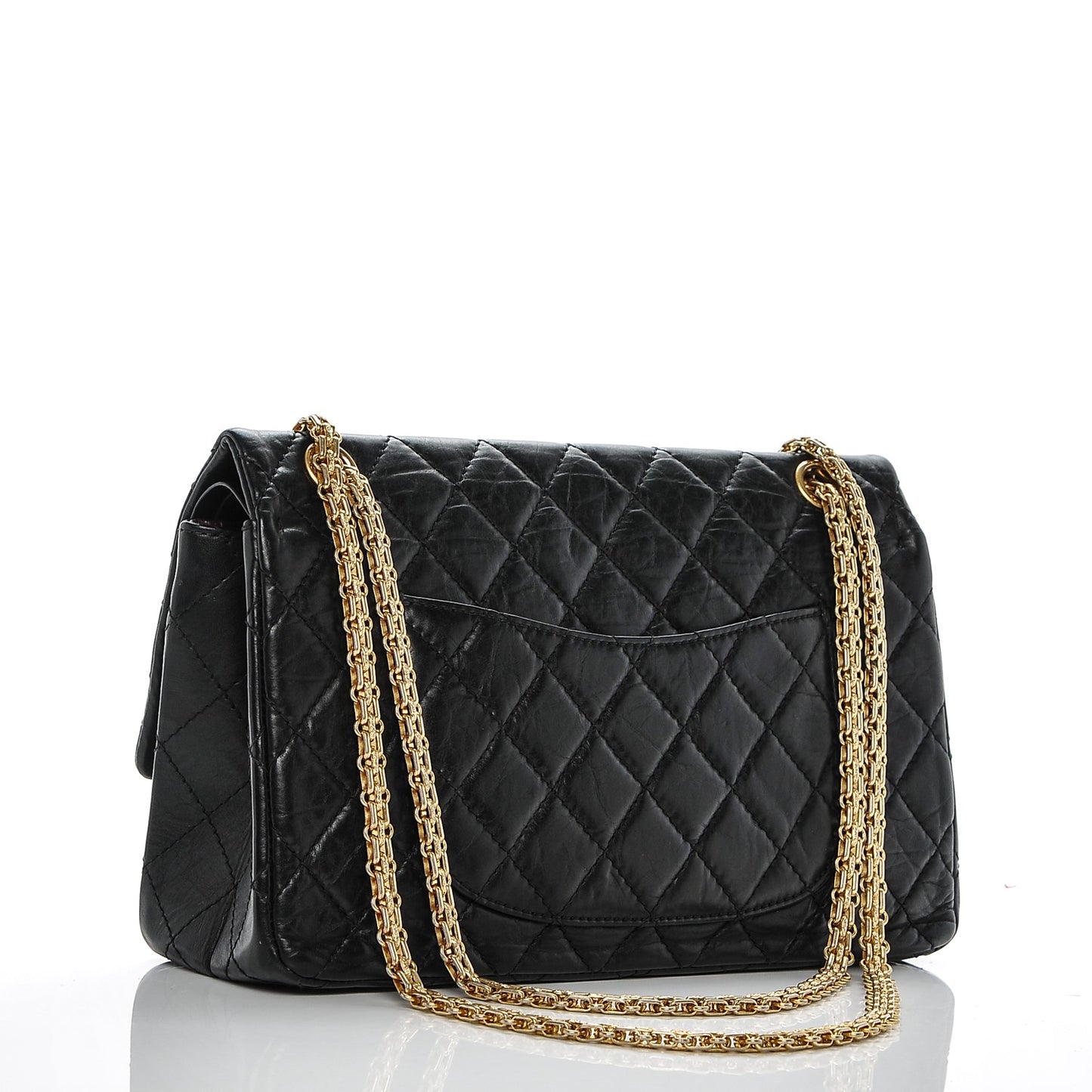 Aged Calfskin Quilted 2.55 Reissue 226 Flap Black