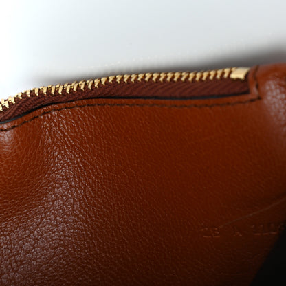Givenchy Goatskin GV3 Wristlet Zip Card Holder Chestnut 7 of 7