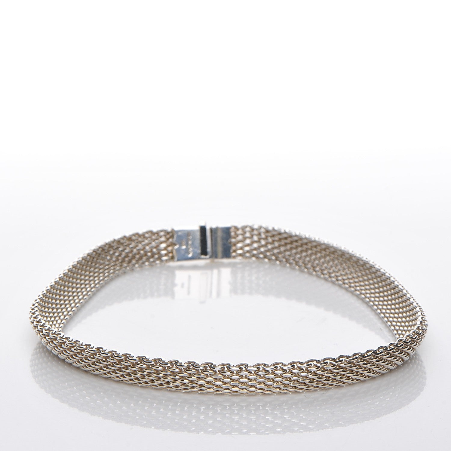 Tiffany Sterling Silver Somerset Mesh Necklace 6 of 6