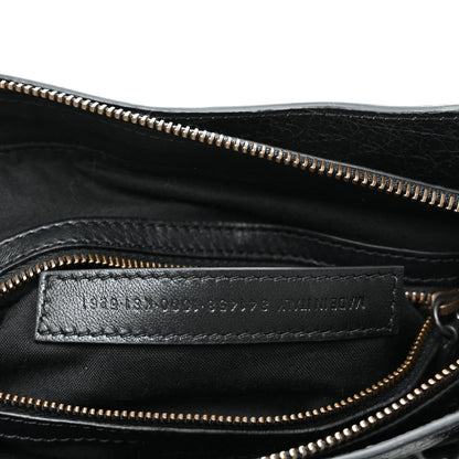 Balenciaga Agneau Arena Classic Hardware Le City First Bag Black 7 of 10