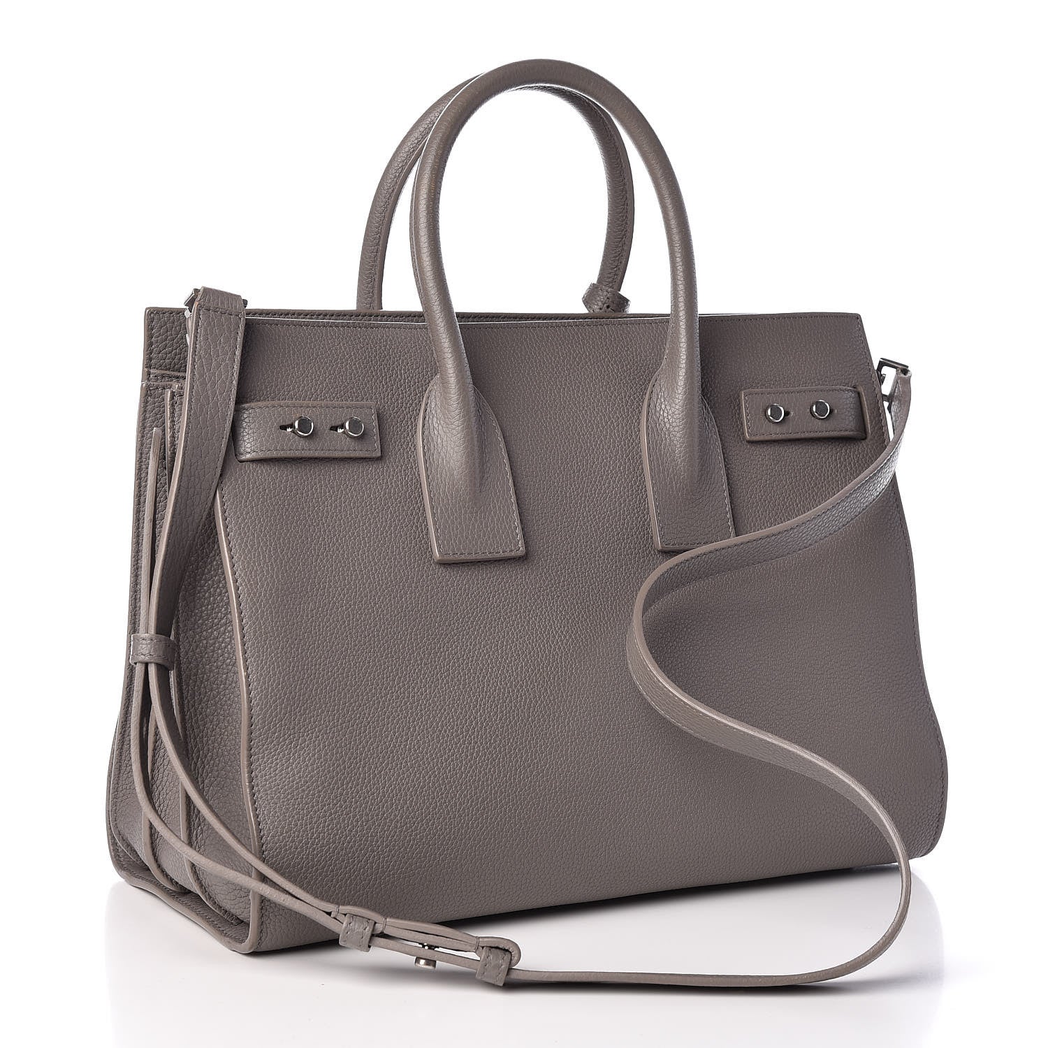 Saint Laurent Grained Calfskin Small Supple Sac De Jour Mouse Grey 3 of 12