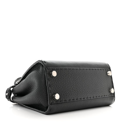 Fendi Cuoio Romano Selleria Bi-Color Mini Peekaboo Iconic Satchel Black Mou 4 of 12
