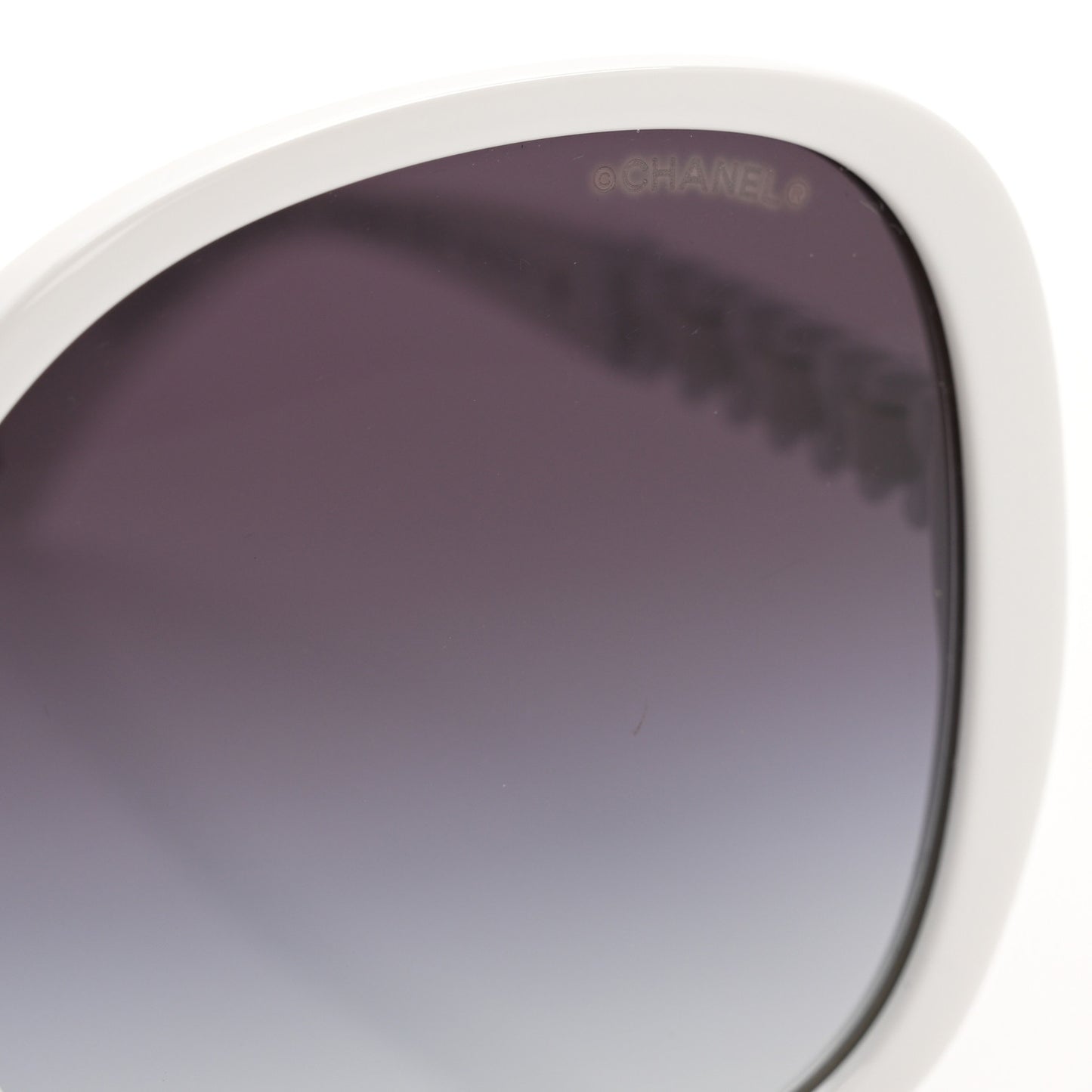 Acetate Chain Sunglasses 5470-Q-A White
