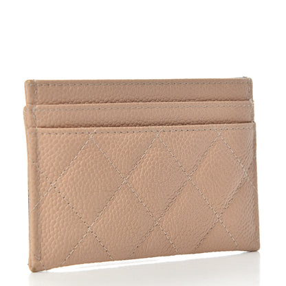 Chanel Caviar Quilted Filigree Card Holder Beige Black 3 of 7