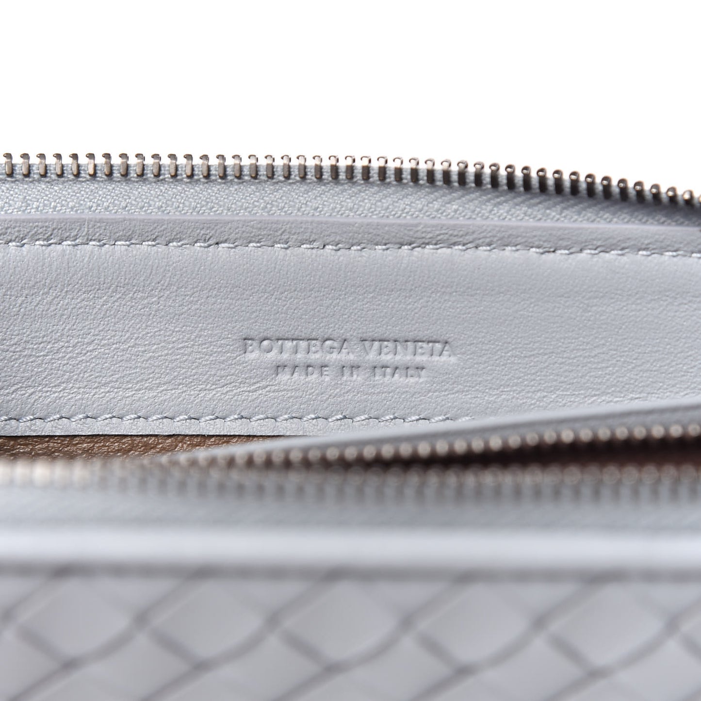 Nappa Intrecciato Zip Around Wallet Artic